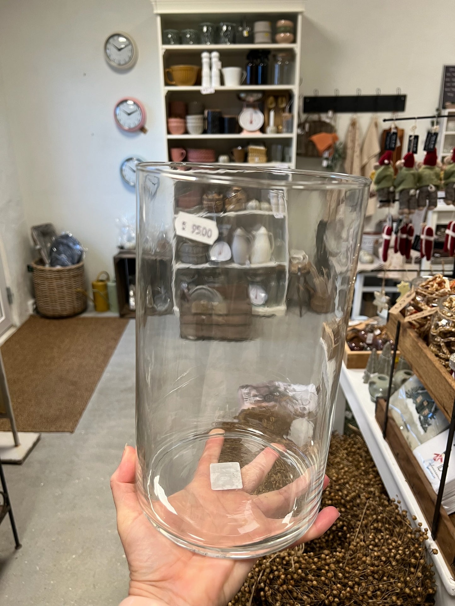 Vase i klar glas
