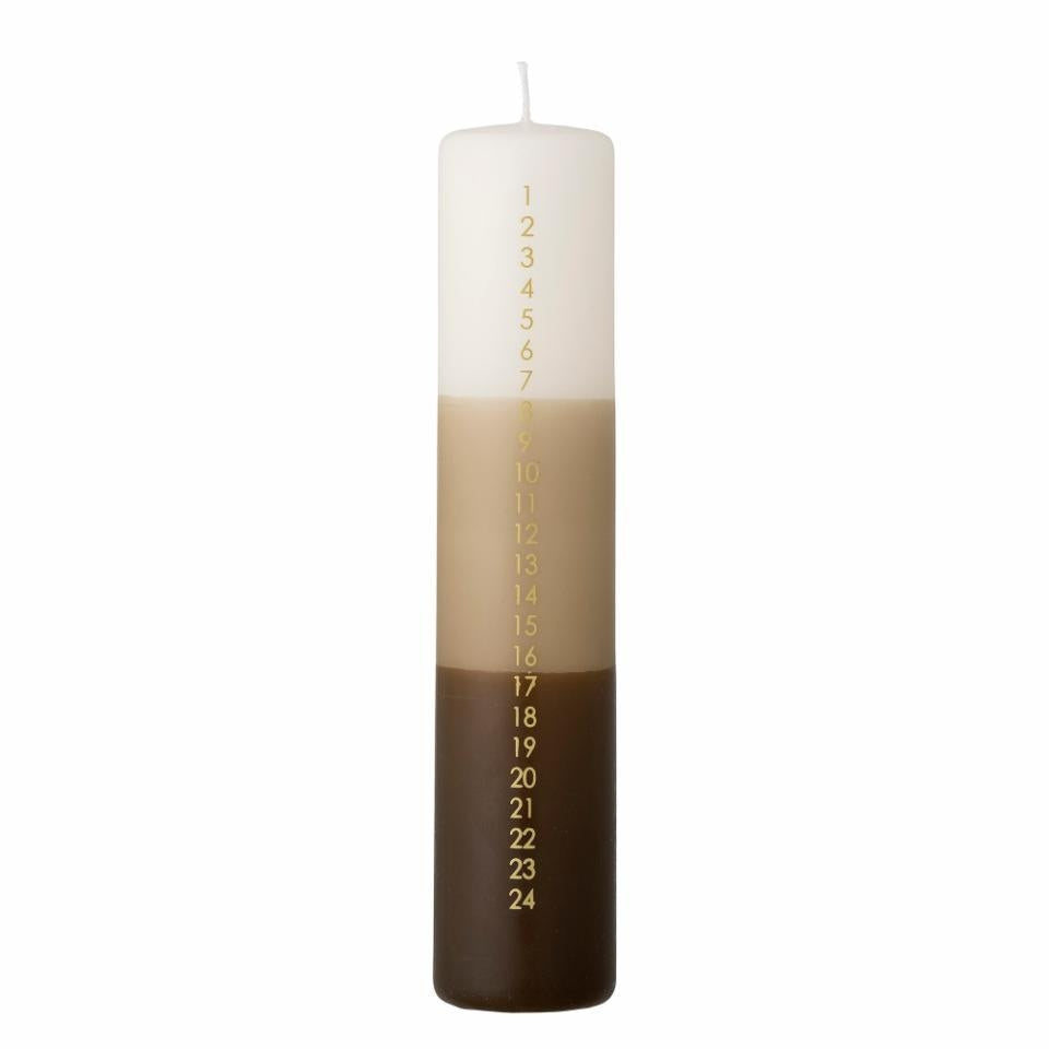 Dip dye kalenderlys brun Bloomingville
