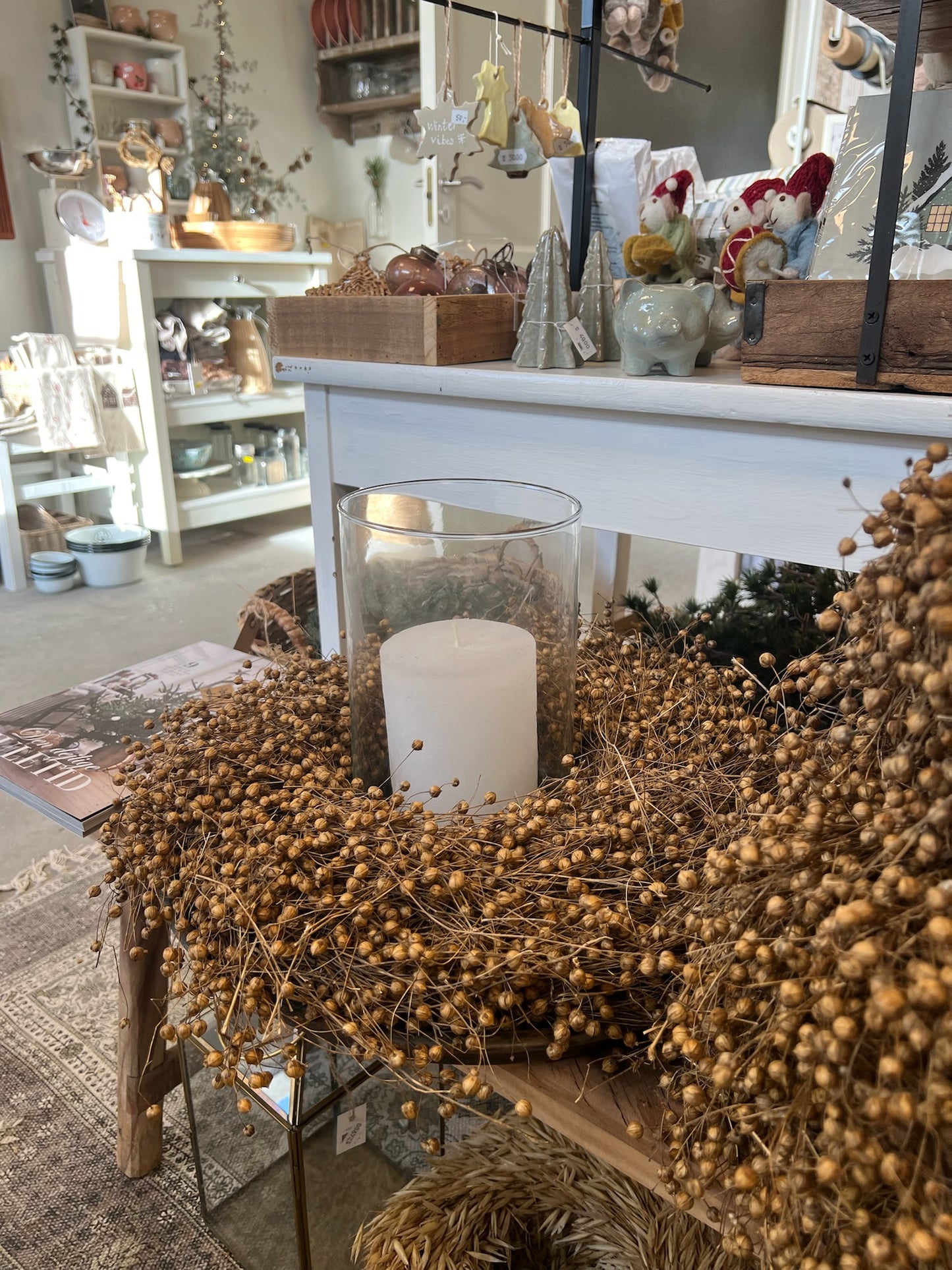 Stor cylinder vase til bloklys