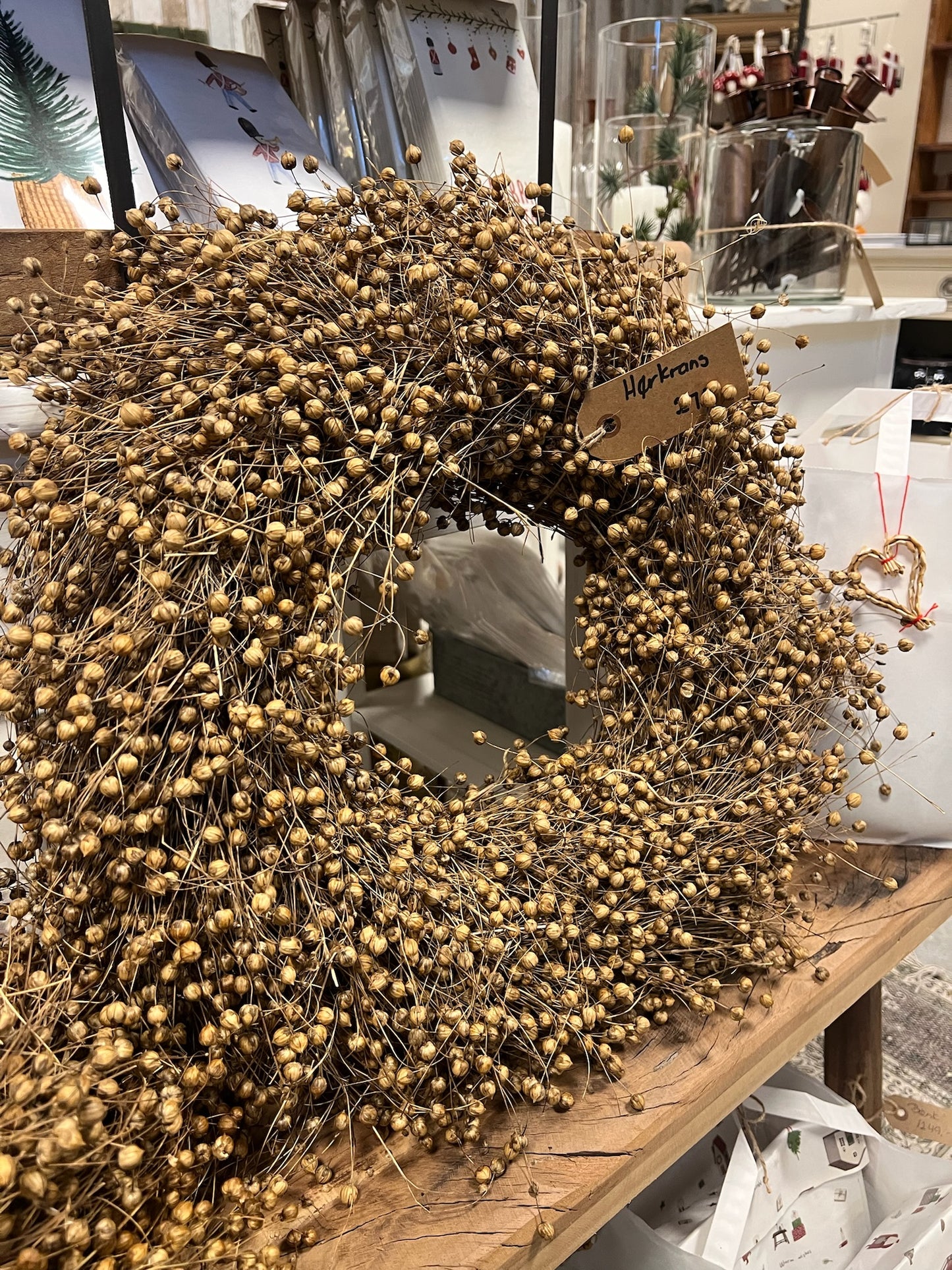 Stor hørkrans natur 40 cm fra Pro Flora