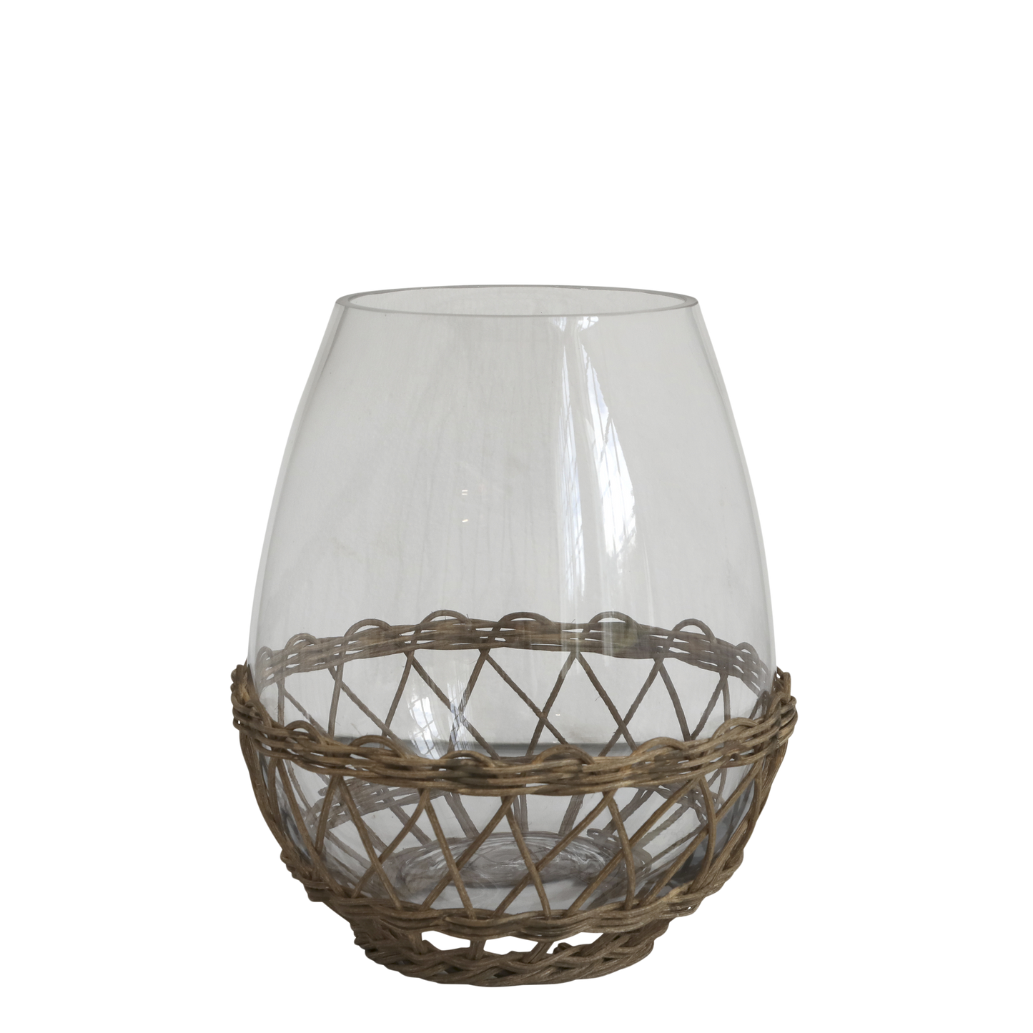 Lanterne i glas med flet i bunden fra Chic Antique