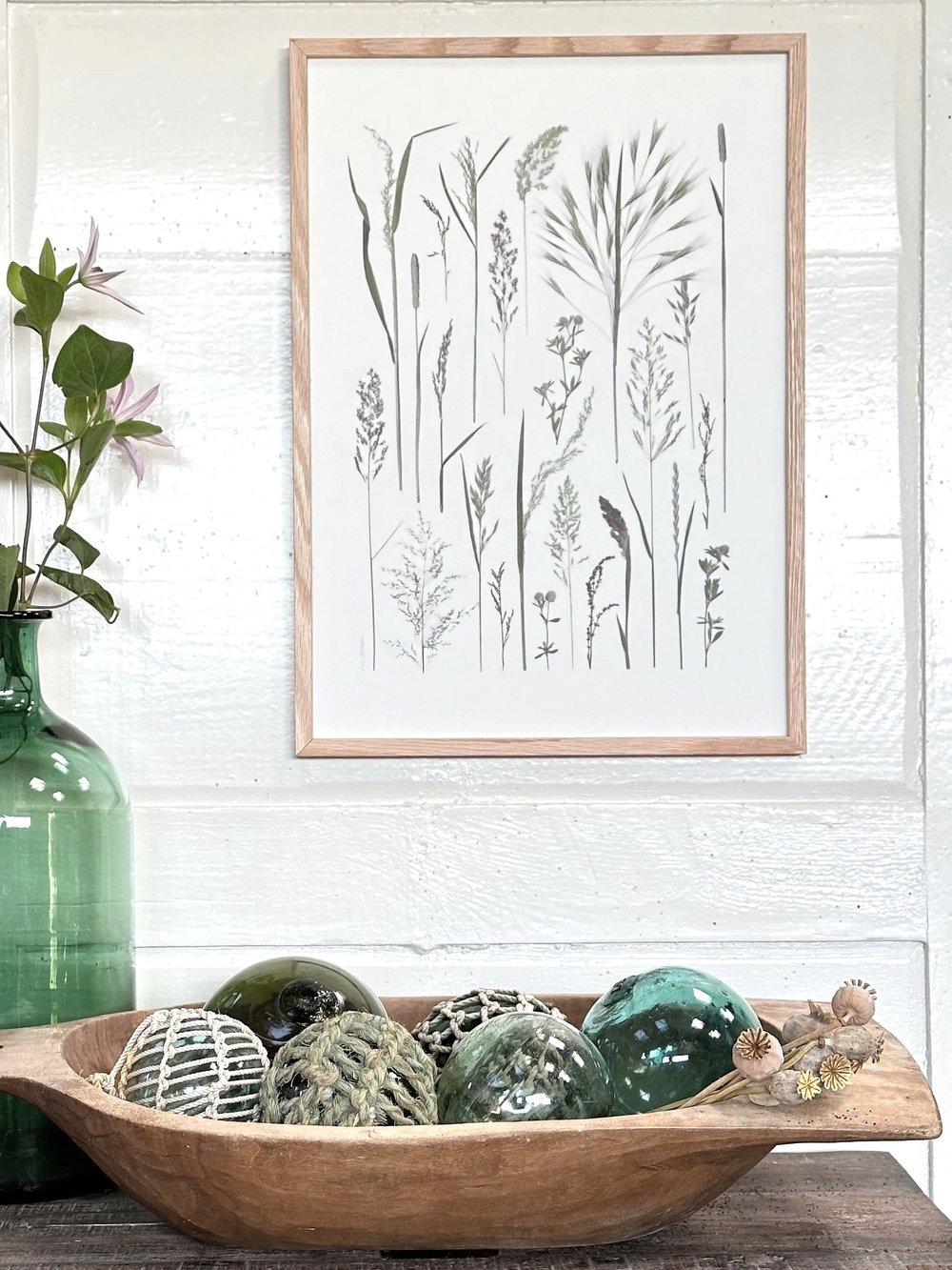 Flot plakat med græsser til sommerhuset
