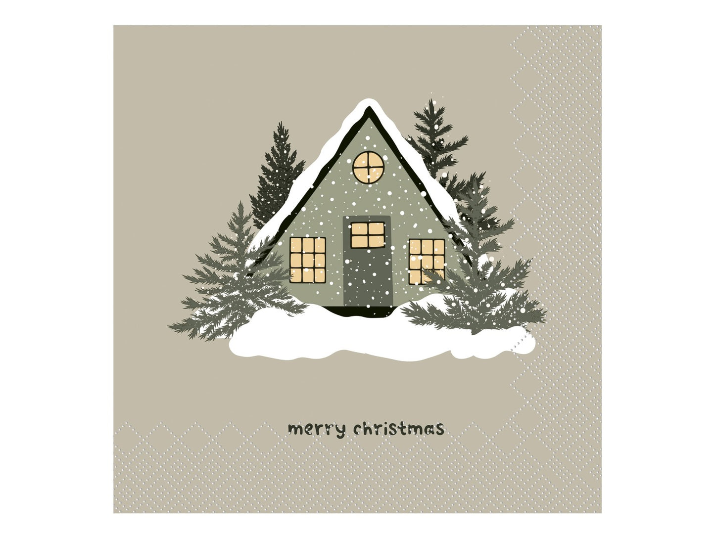 Juleserviet - Merry Christmas Hus fra Chic Antique