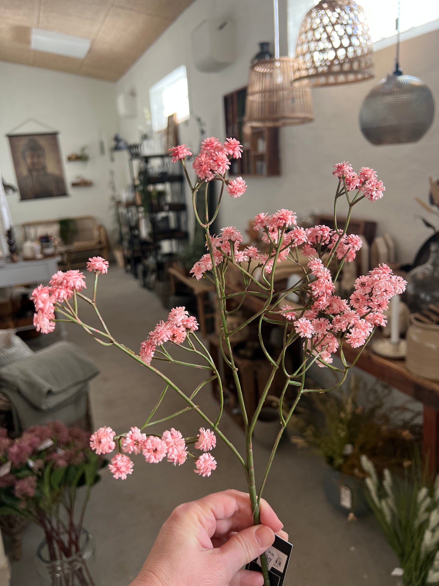 Kunstig brudeslør blomst - Rosa