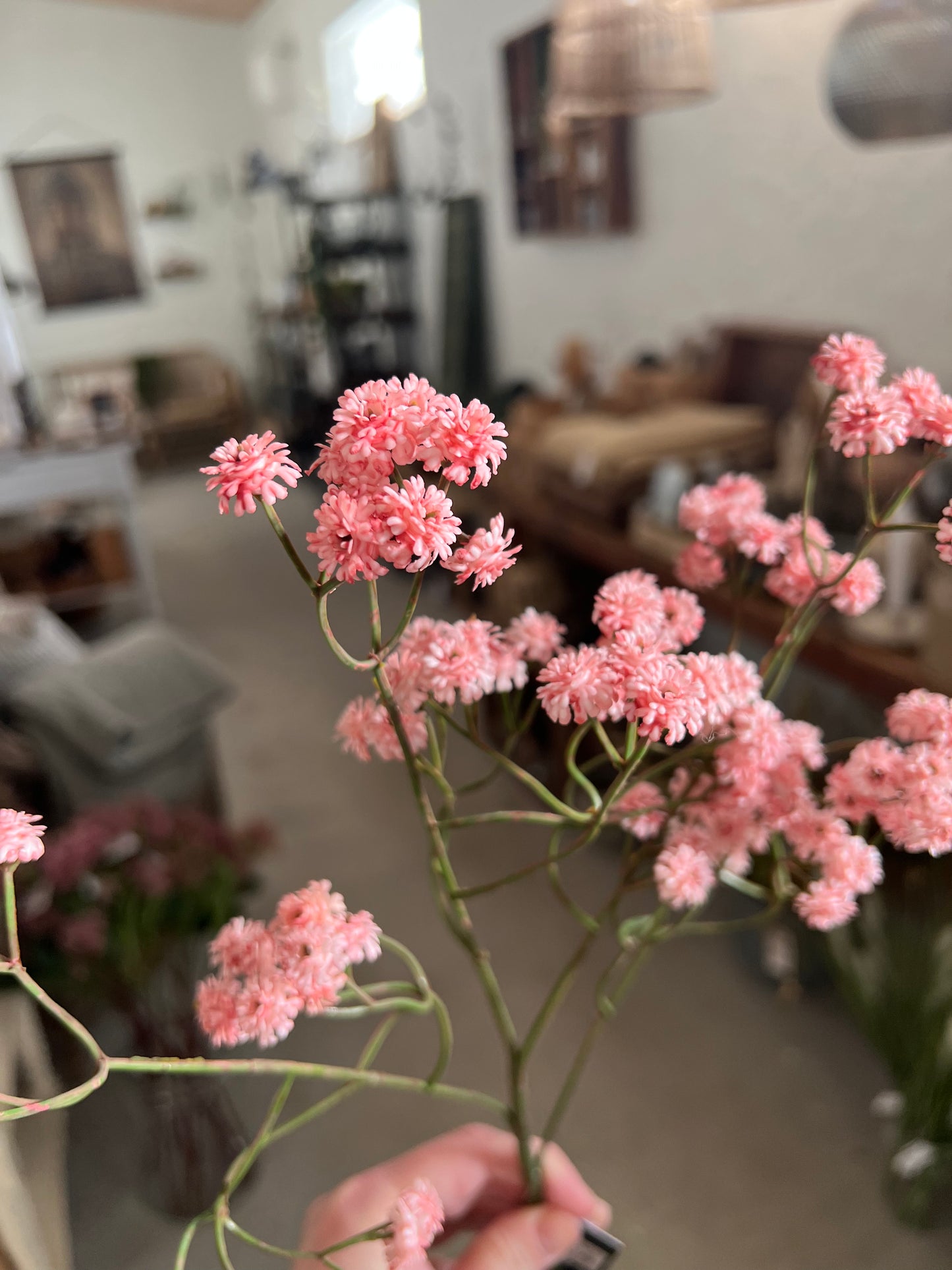 blomst brudeslør kunstig i rosa lyserød