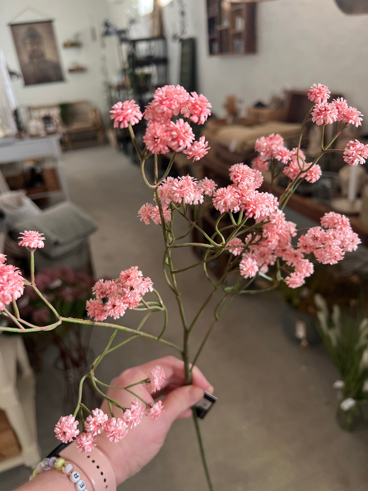Kunstig brudeslør blomst - Rosa