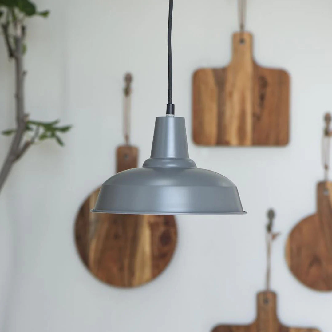 Grå loftlampe fra Ib Laursen