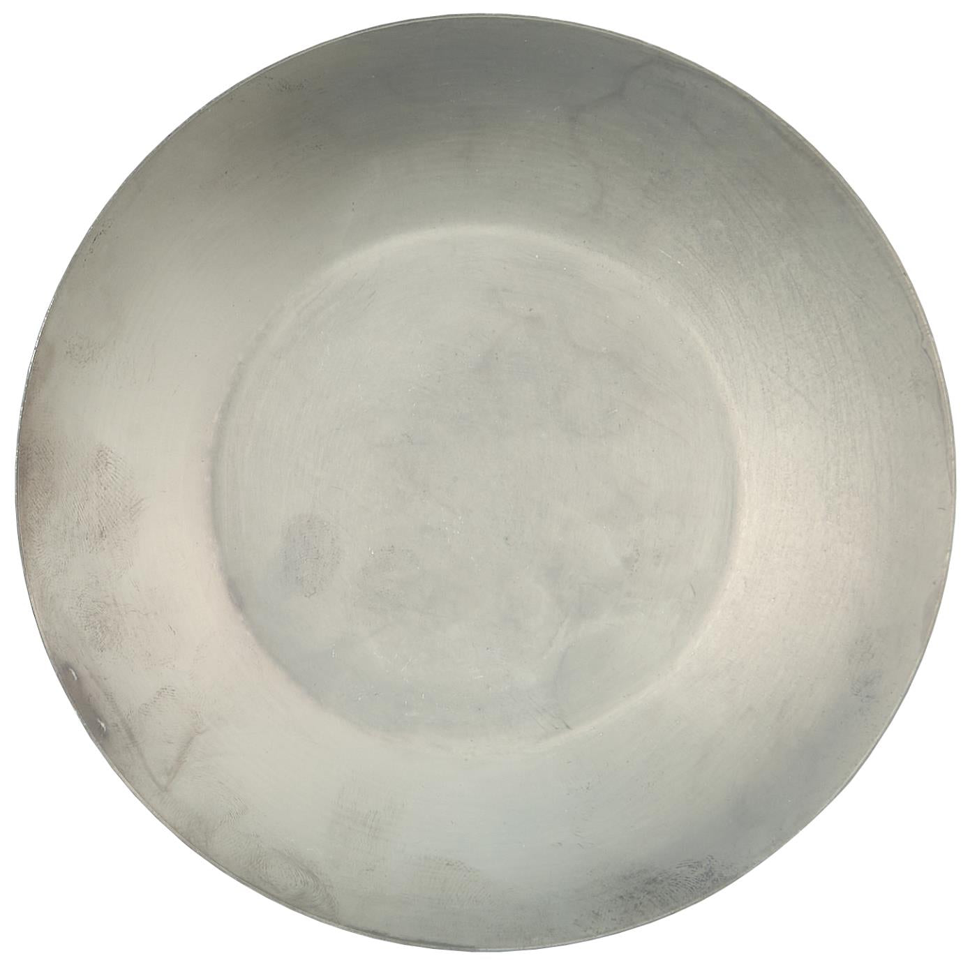 Rund lysbakke til bloklys i zink fra Ib Laursen