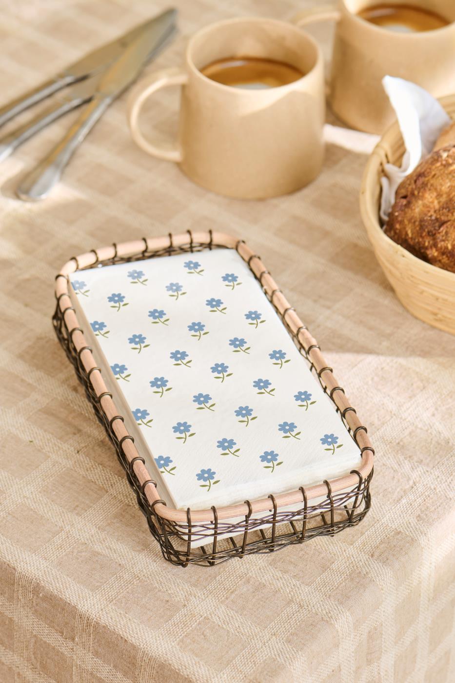 Aflange servietter med blomster fra Ib Laursen