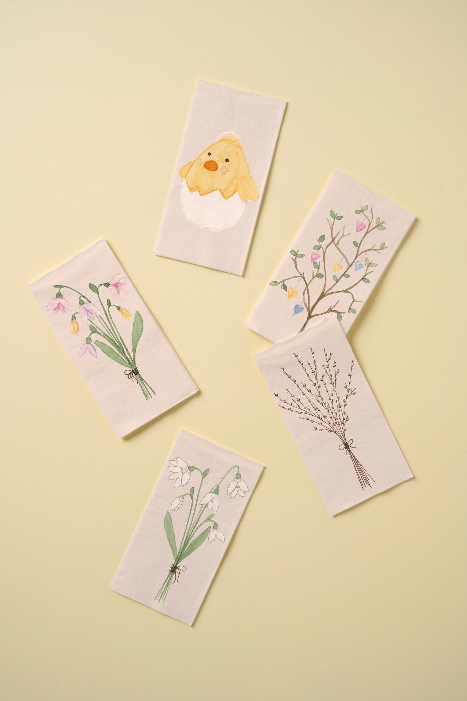 Aflang påske serviet fra Ib Laursen