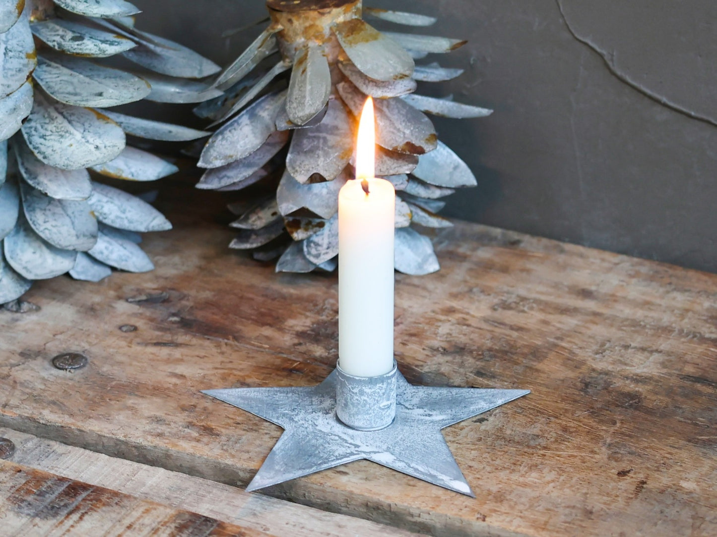 julelysestage i zink fra Chic Antique