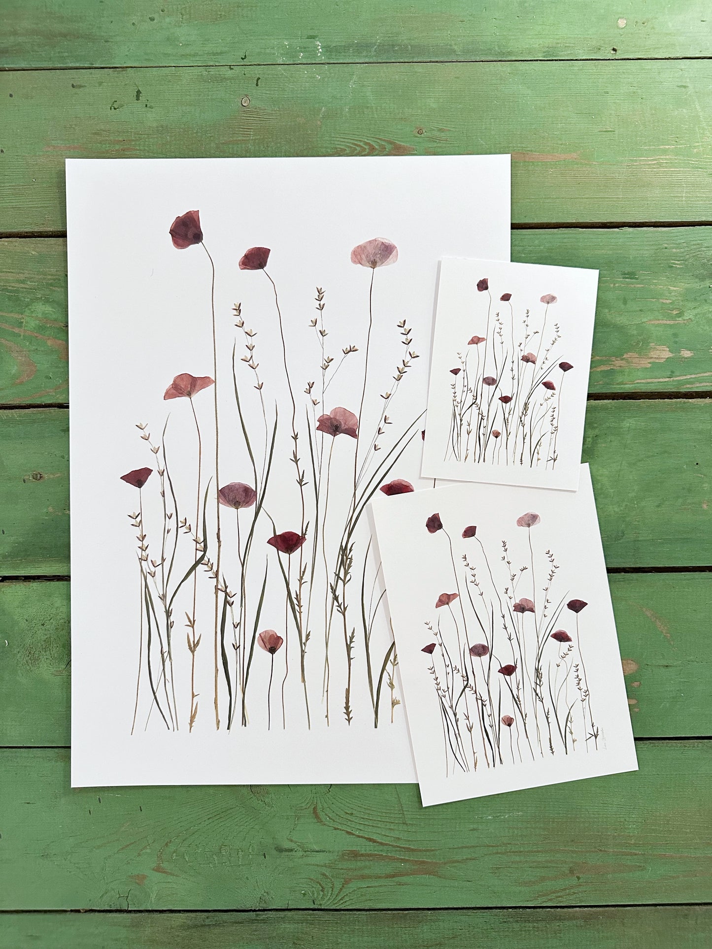 Plakat med blomster fra Blomsterpresseriet