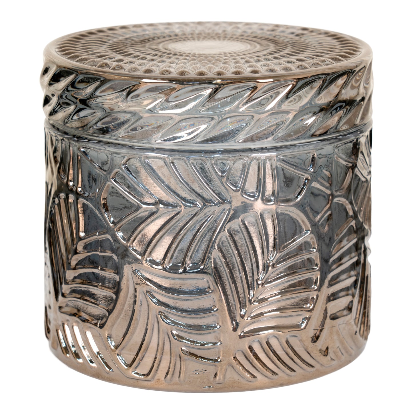 Glaskrukke med låg - Bladmønster