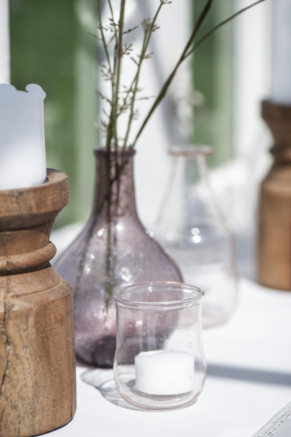 Glas fyrfadsstage - Unika
