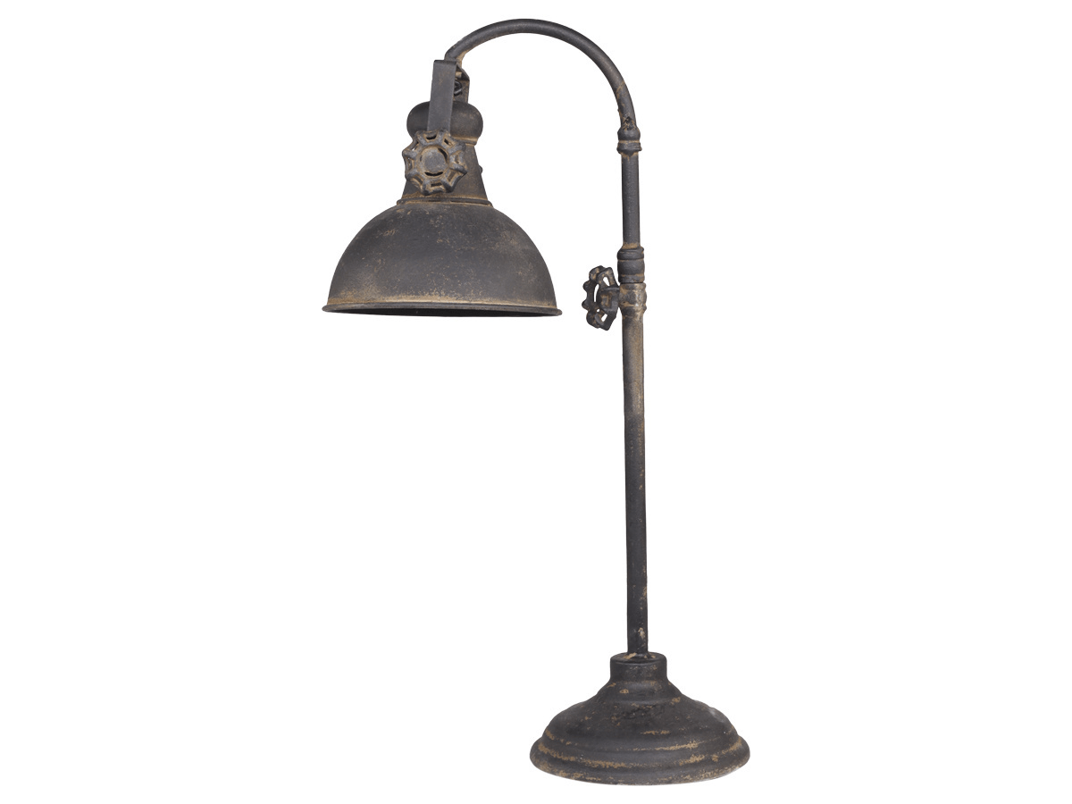 Bordlampe med patina
