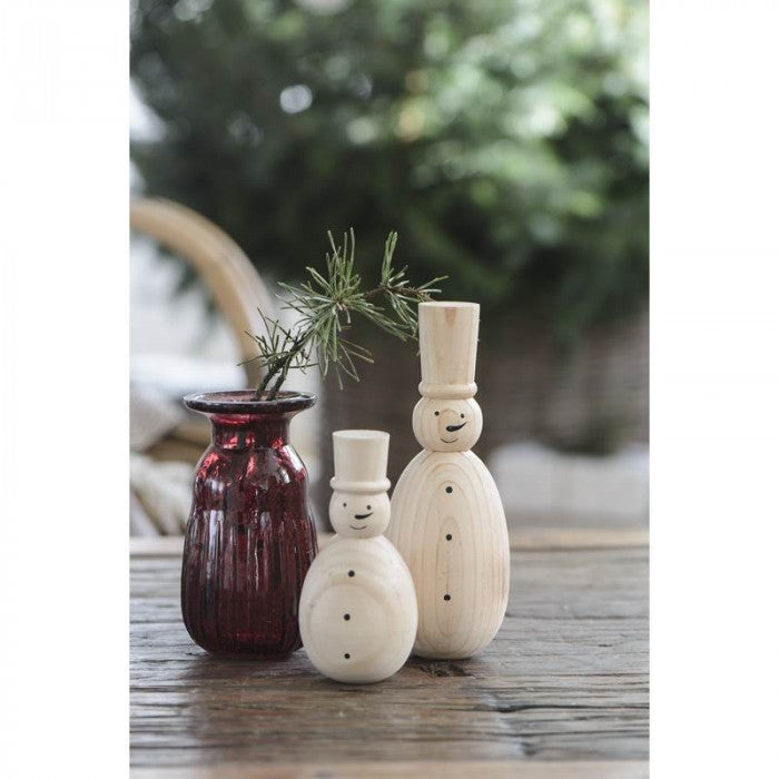 Bordeaux hyacintvase i pebbled glas