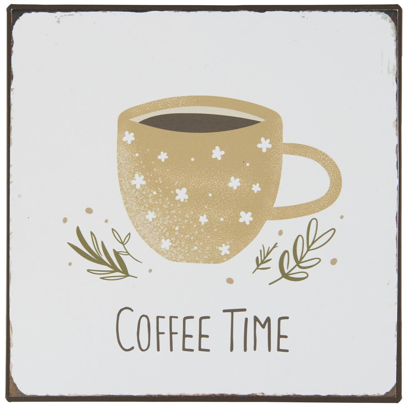 Metal skilt - Coffee time