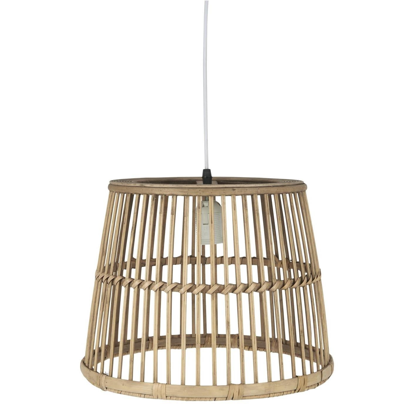 Loftlampe med skærm af bambus