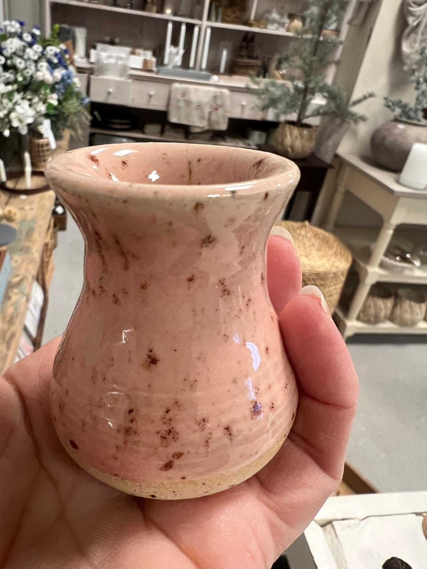 Lille keramik vase - Lyserød