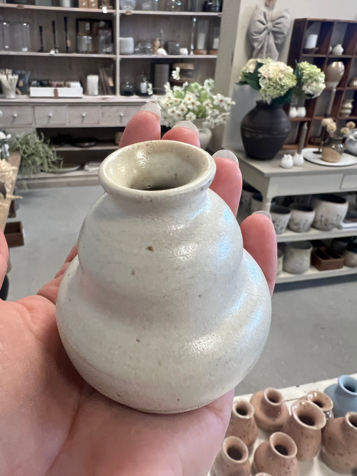 Lille keramik vase - Beige