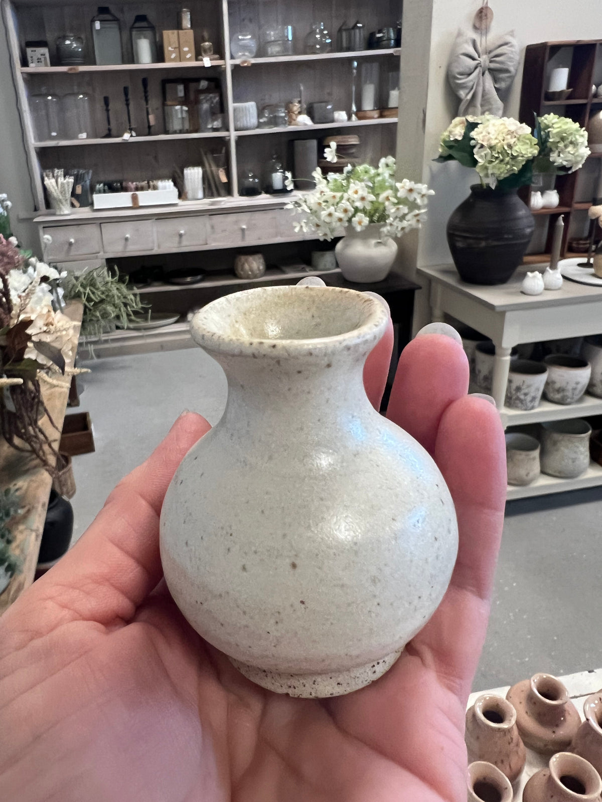 Lille keramik vase - Beige