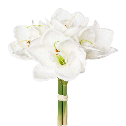 Kunstig hvid amaryllis fra Barbarashop