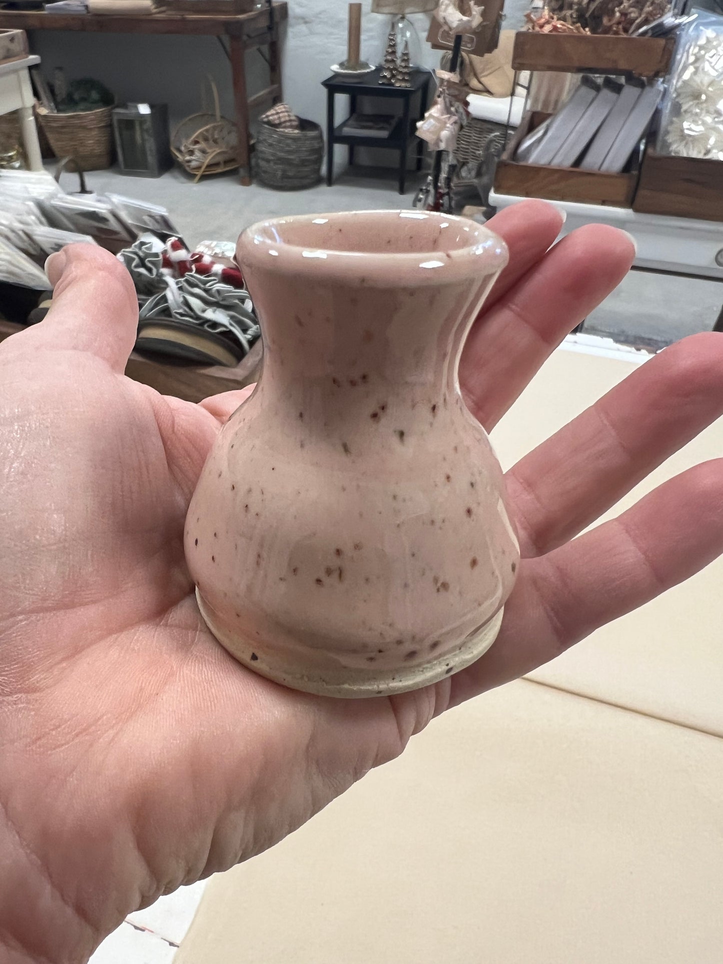 Lille keramik vase - Lyserød