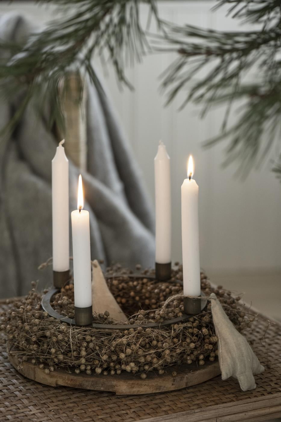 Simpel adventsstage i messing Ib Laursen 