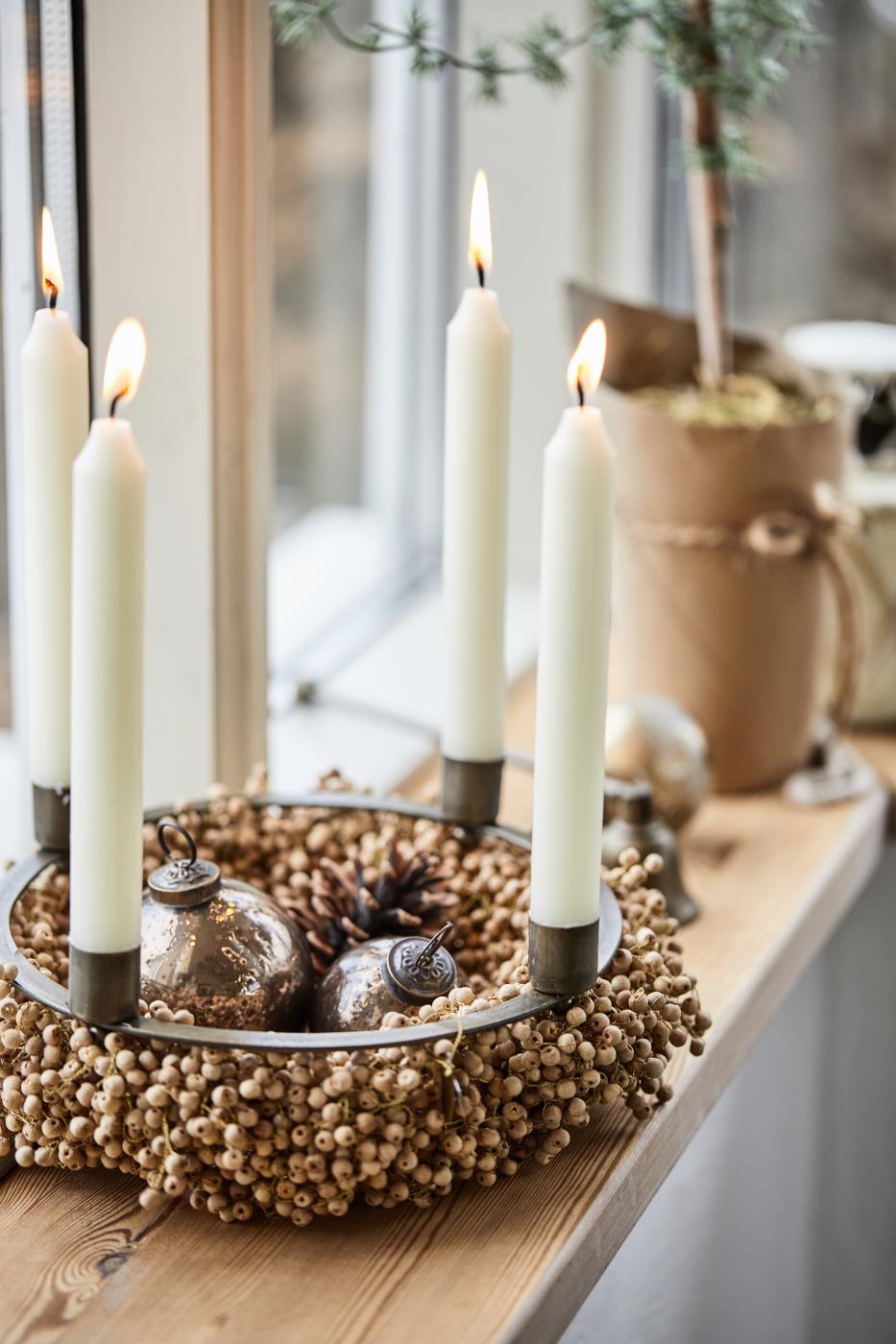 Adventsstage til hørkrans fra Ib Laursen