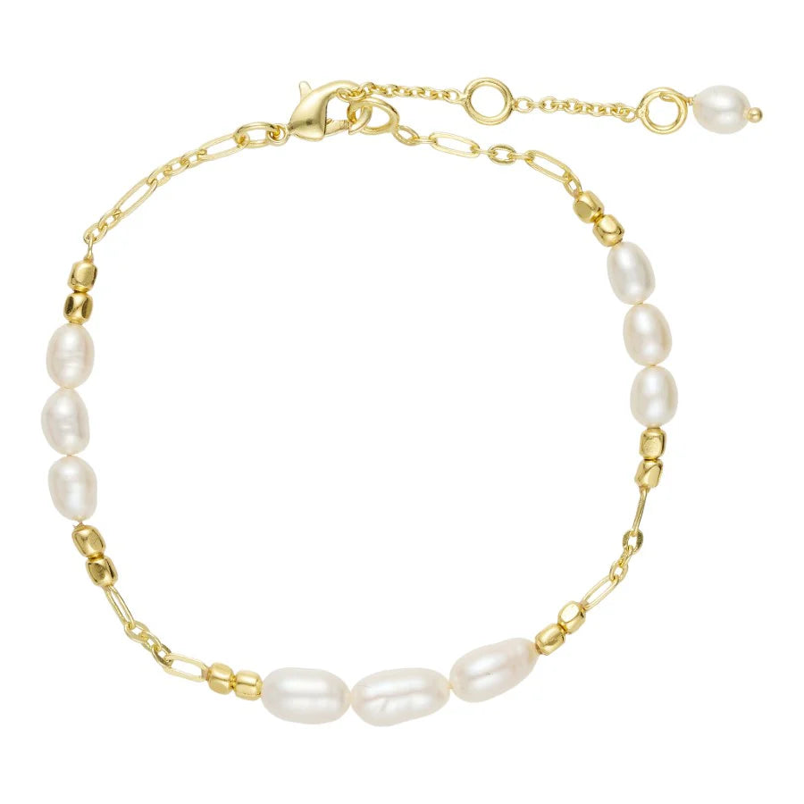 Armbånd med hvide perler fra Pure by Nat