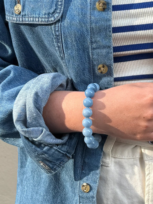 Blå perle armbånd fra SOI