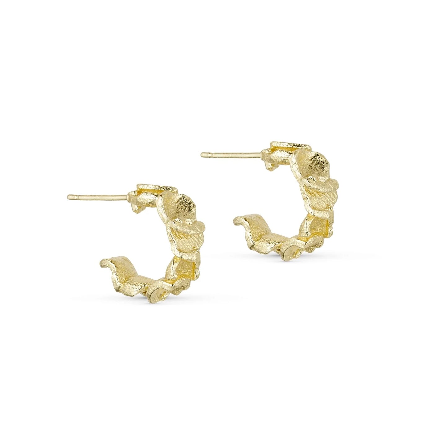 Rustikke creoler i guld fra Pure by Nat