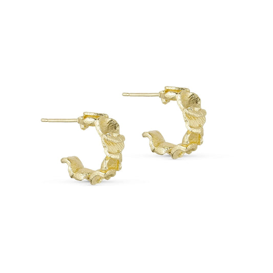 Rustikke creoler i guld fra Pure by Nat