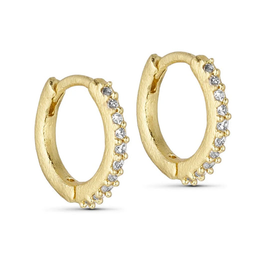 God øreringe med diamanter fra Pure by Nat