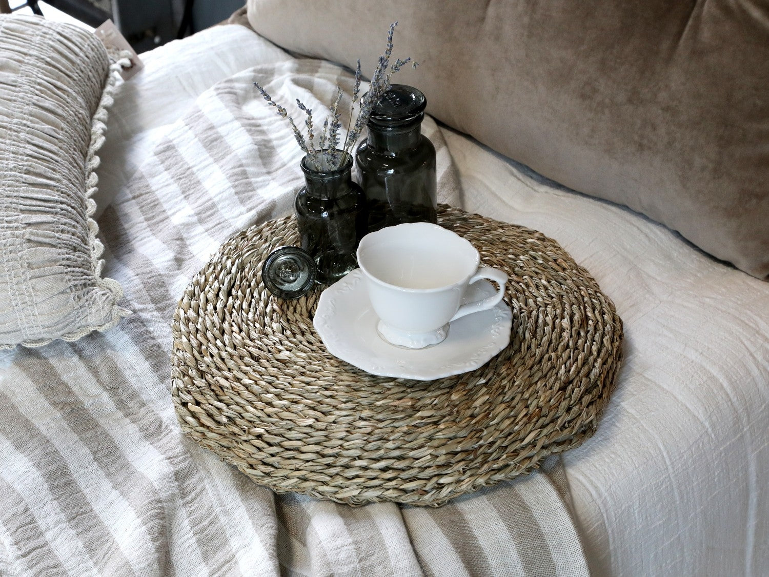 Glas med låg i sæt fra Chic Antique