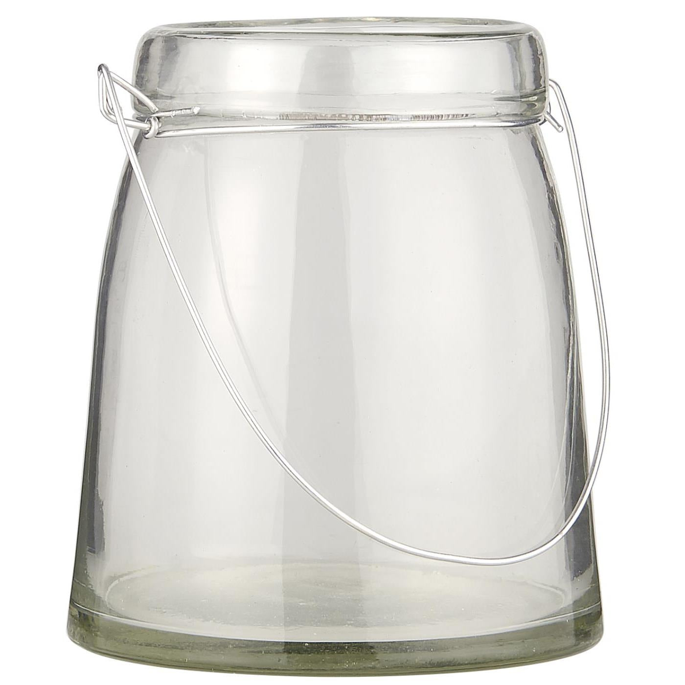 Glaslysestage med metalhank Ib Laursen