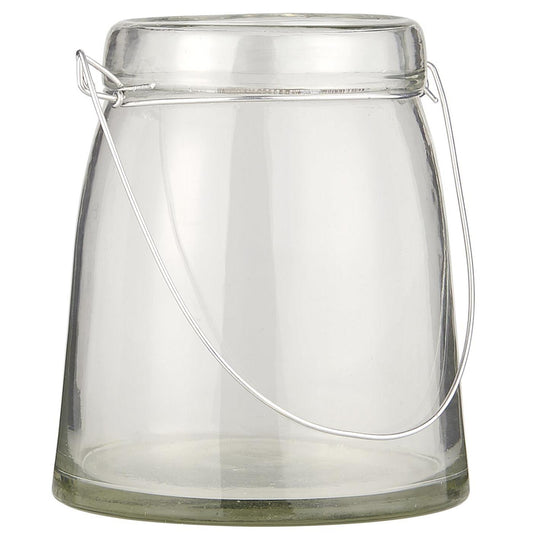 Glaslysestage med metalhank Ib Laursen