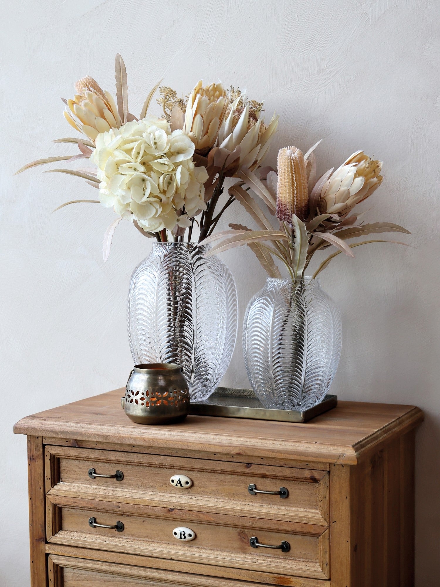 Glasvase til blomster fra Chic Antique