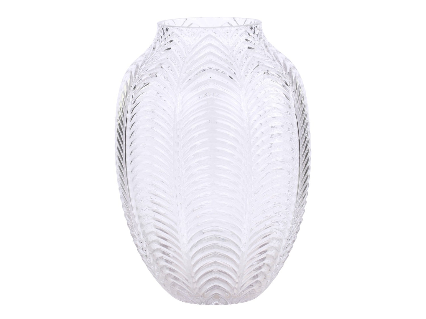 Glasvase med bladmønster fra Chic Antique