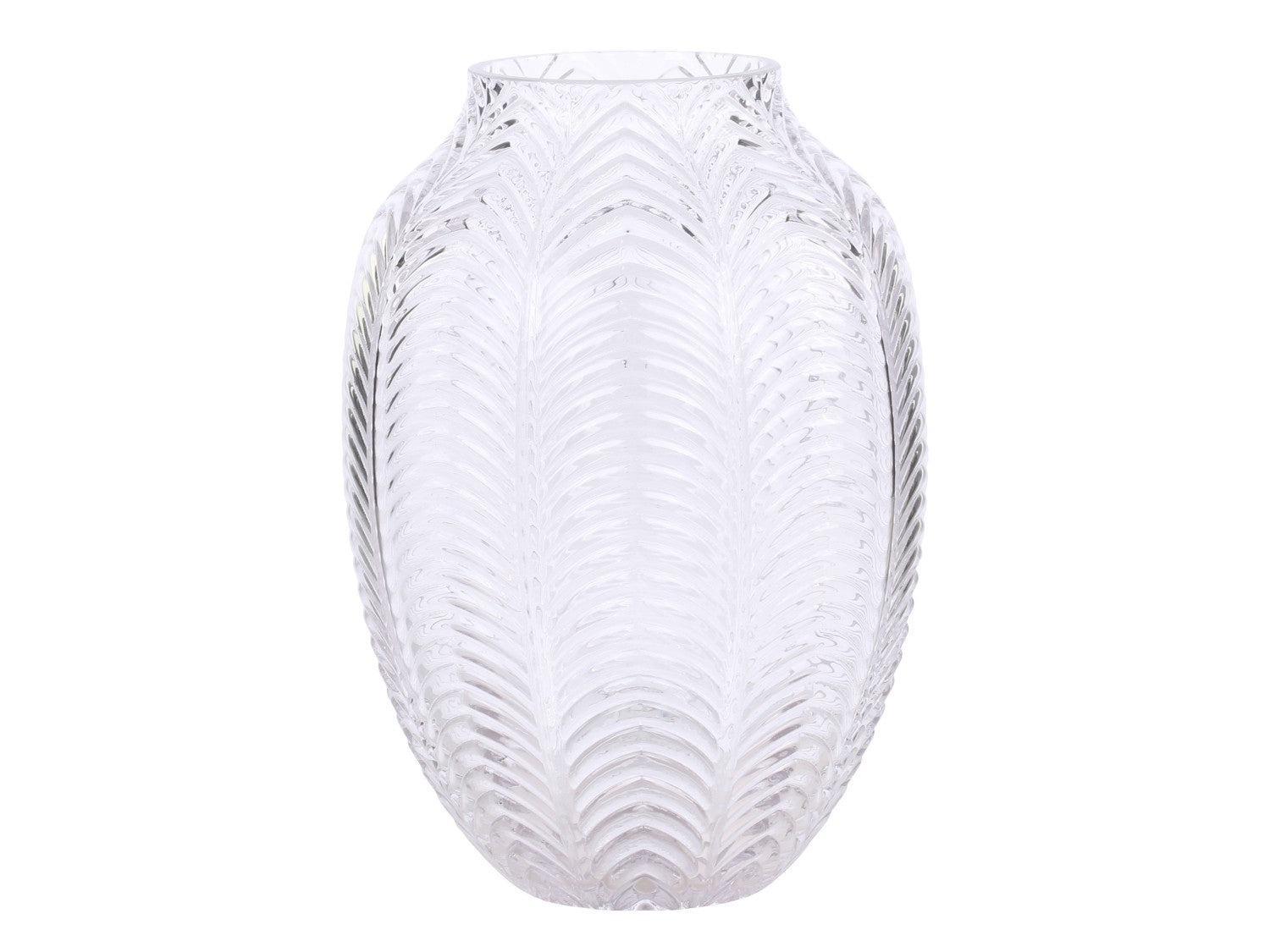 Glasvase med bladmønster fra Chic Antique