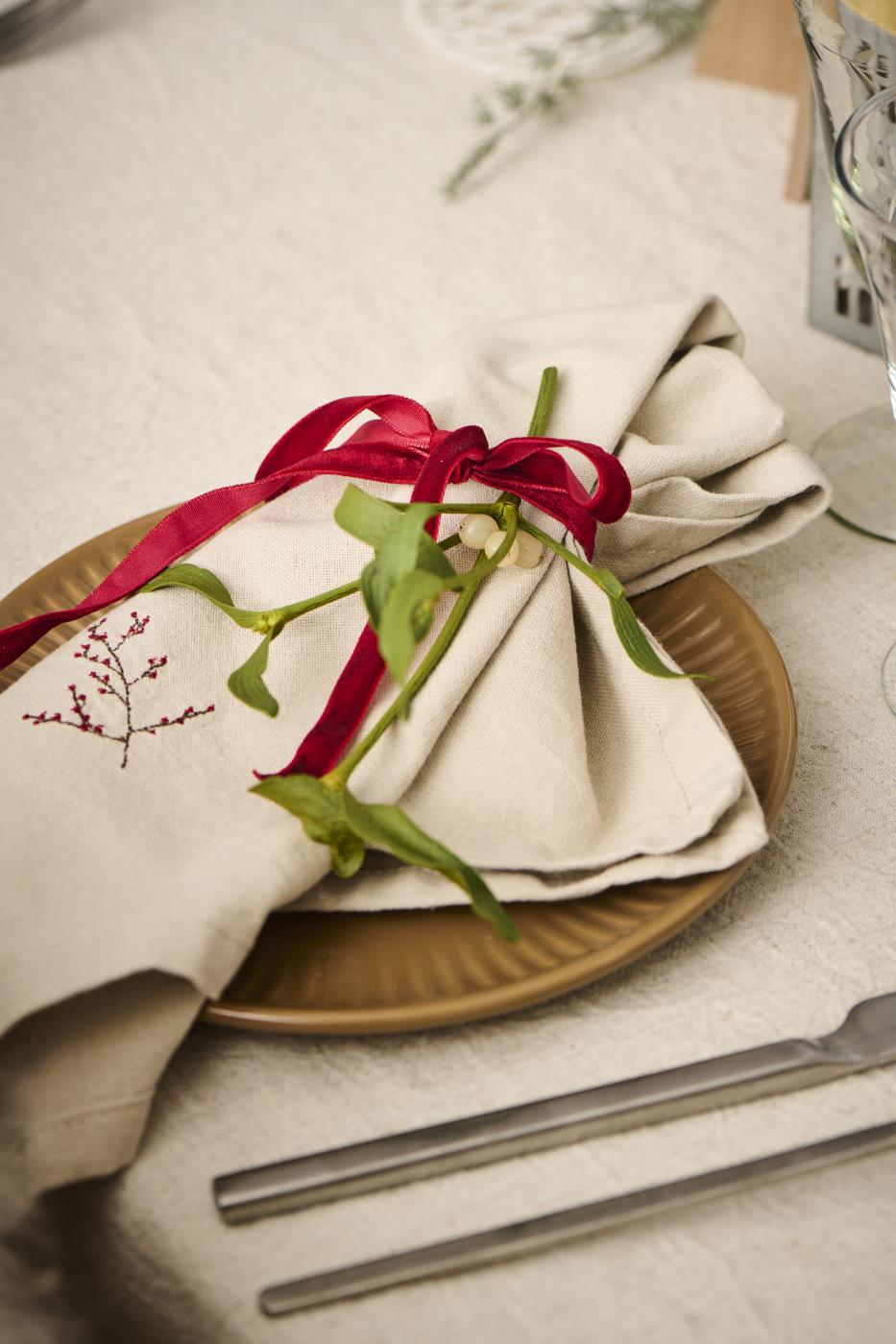 Stofserviet til julebordet fra Ib Laursen