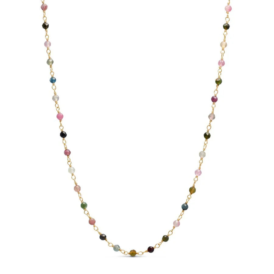 Guld halskæde med perler fra Pure by Nat