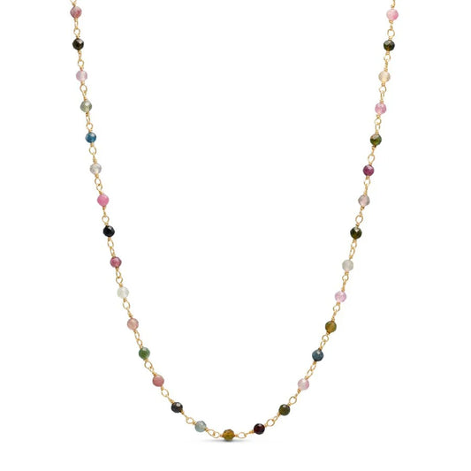 Guld halskæde med perler fra Pure by Nat