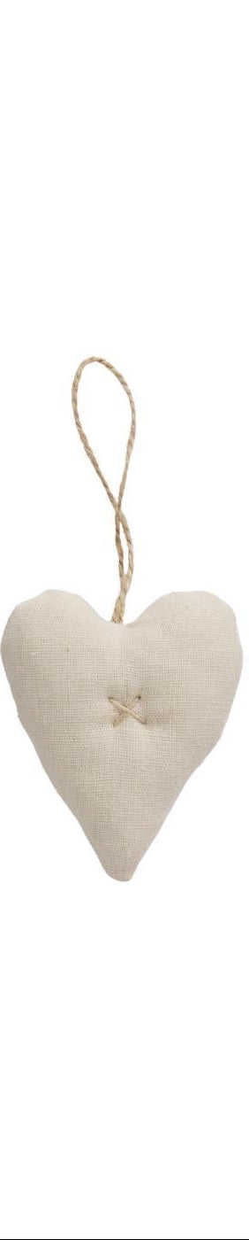 Hjerte i lys beige stof fra Ib Laursen