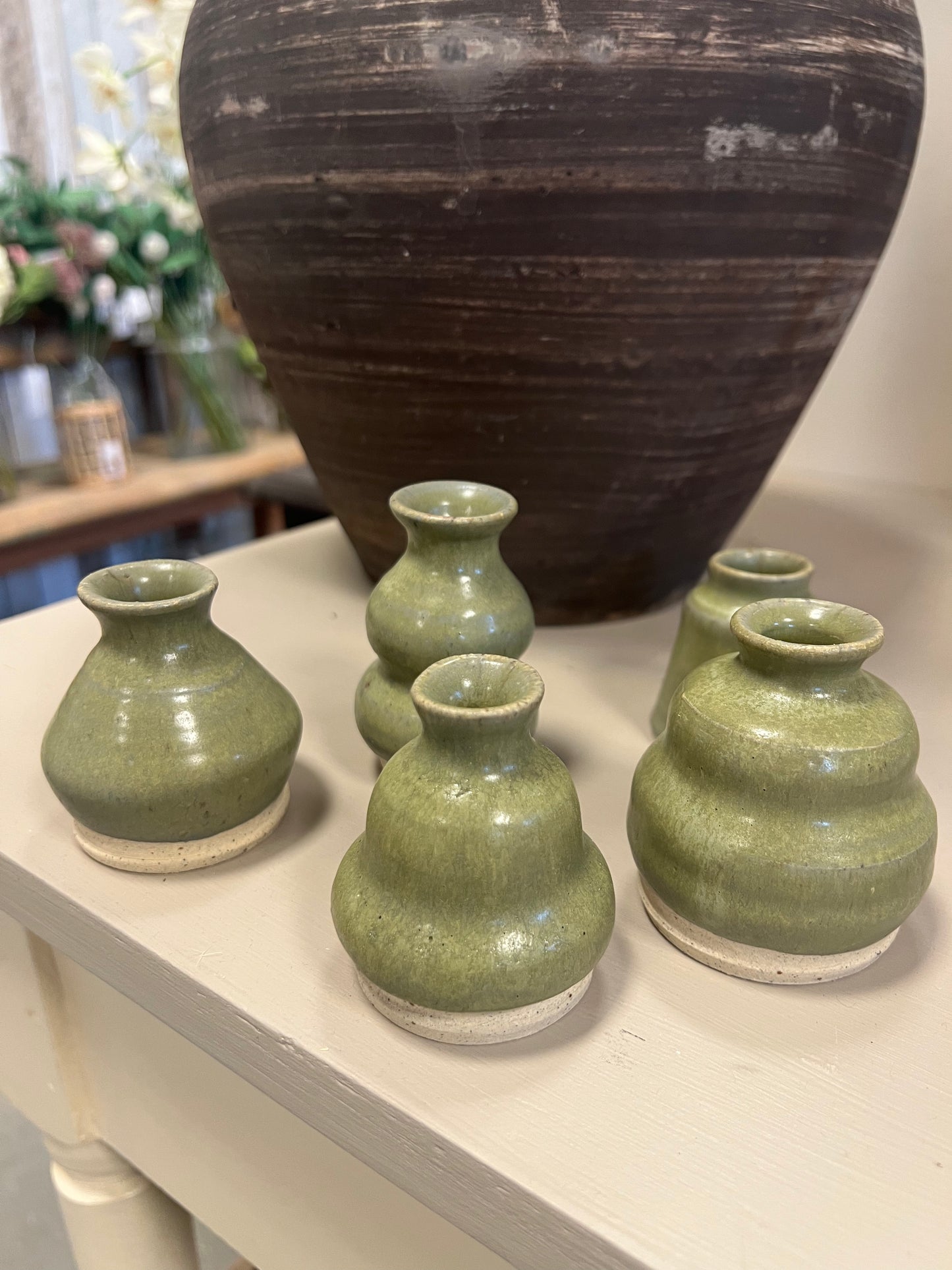 Lille keramik vase - Grøn