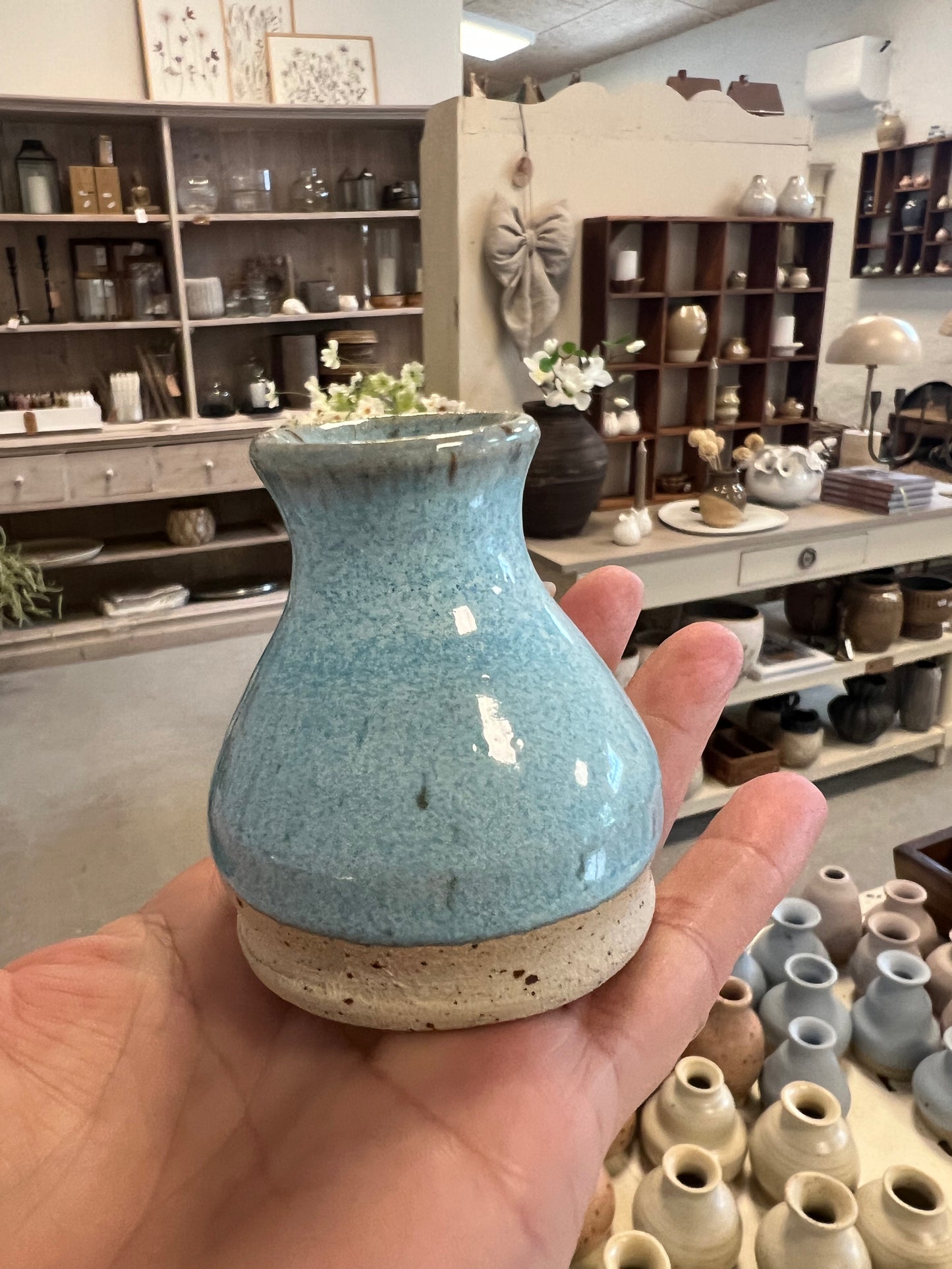 Lille turkis keramik vase