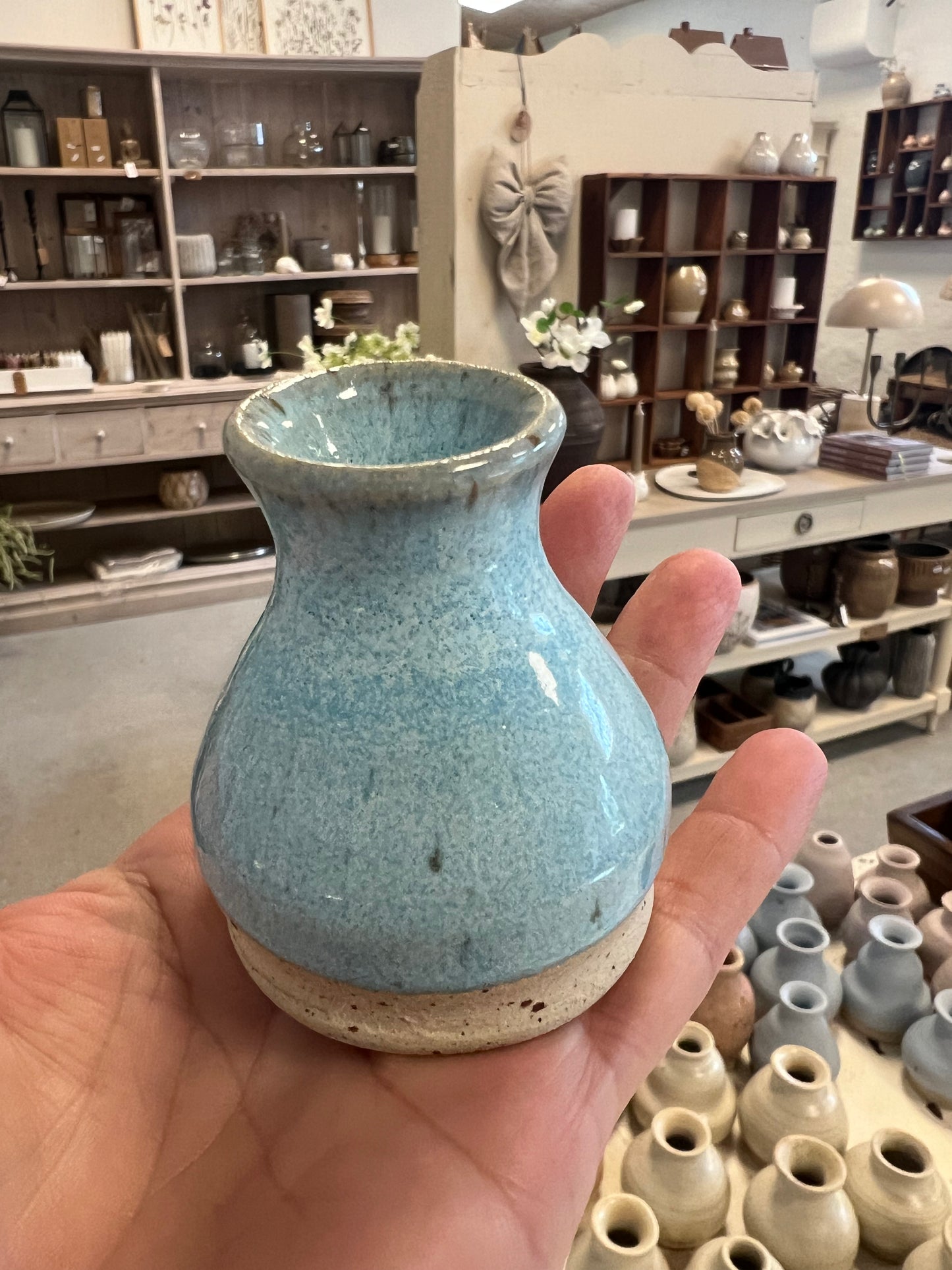Lille turkis keramik vase