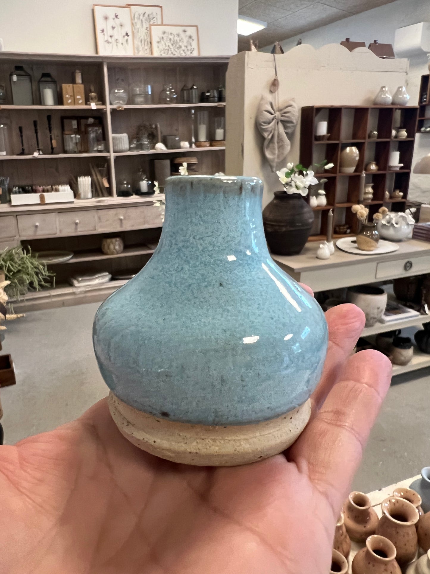 Lille turkis keramik vase