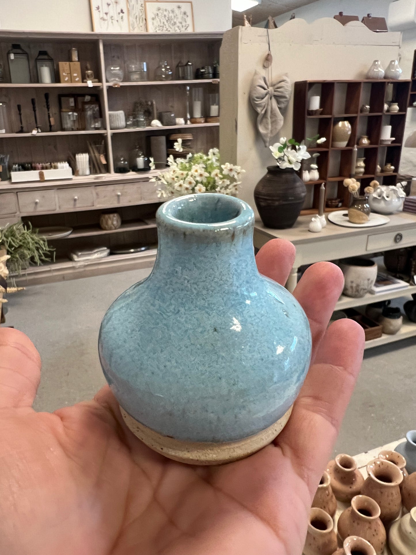 Lille turkis keramik vase