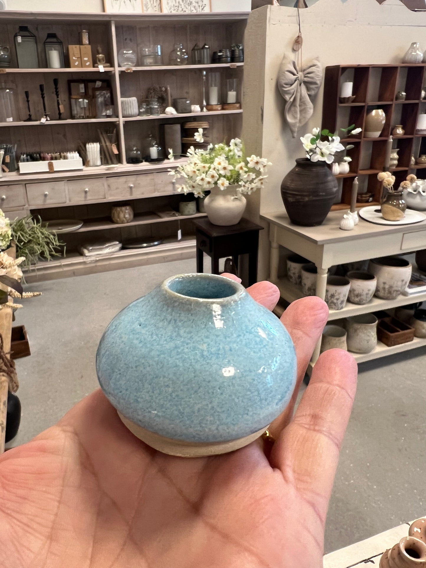 Lille turkis keramik vase